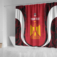 Custom Egypt Football Shower Curtain 2026 Go Pharaohs Ancient Egyptian Pattern - Wonder Print Shop
