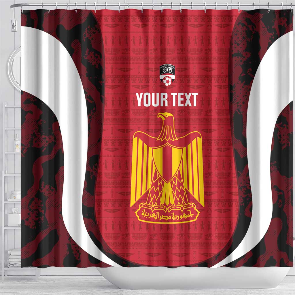 Custom Egypt Football Shower Curtain 2026 Go Pharaohs Ancient Egyptian Pattern - Wonder Print Shop