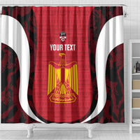 Custom Egypt Football Shower Curtain 2026 Go Pharaohs Ancient Egyptian Pattern - Wonder Print Shop