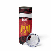 Custom Egypt Football Skinny Tumbler 2026 Go Pharaohs Ancient Egyptian Pattern - Wonder Print Shop