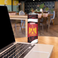 Custom Egypt Football Skinny Tumbler 2026 Go Pharaohs Ancient Egyptian Pattern - Wonder Print Shop