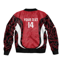 Custom Egypt Football Sleeve Zip Bomber Jacket 2026 Go Pharaohs Ancient Egyptian Pattern - Wonder Print Shop