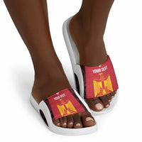 Custom Egypt Football Slide Sandals 2026 Go Pharaohs Ancient Egyptian Pattern - Wonder Print Shop