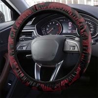Egypt Football Steering Wheel Cover 2026 Go Pharaohs Ancient Egyptian Pattern - Wonder Print Shop