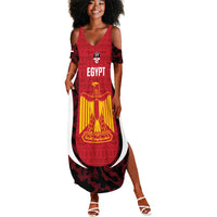 Custom Egypt Football Summer Maxi Dress 2026 Go Pharaohs Ancient Egyptian Pattern LT14