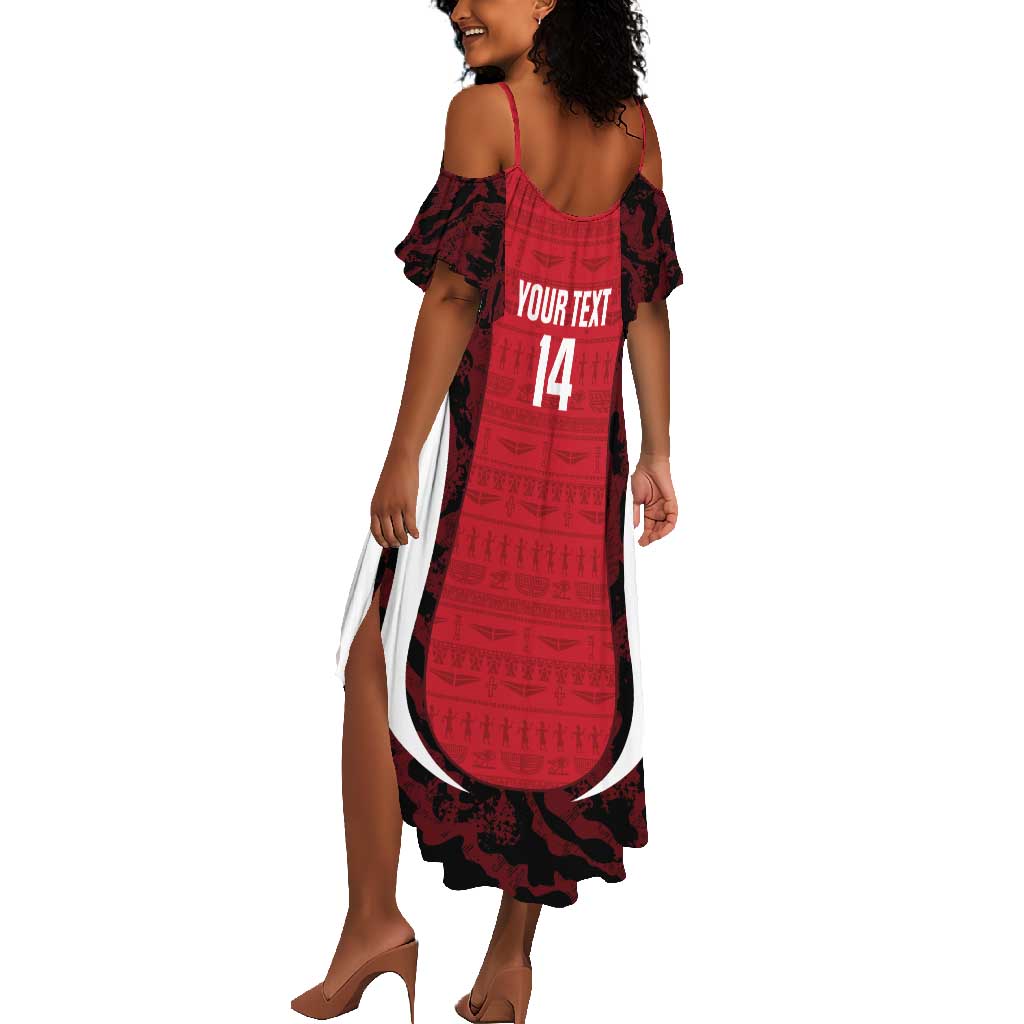 Custom Egypt Football Summer Maxi Dress 2026 Go Pharaohs Ancient Egyptian Pattern LT14