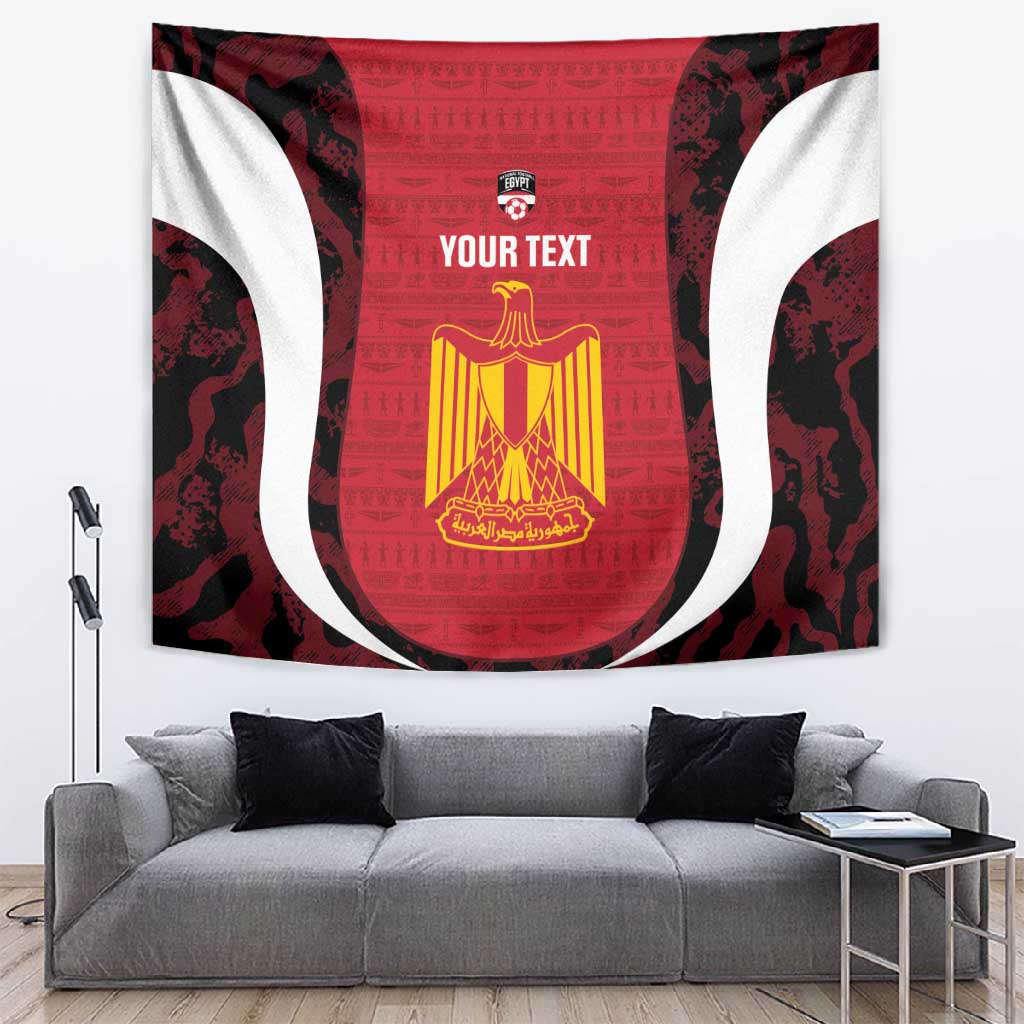 Custom Egypt Football Tapestry 2026 Go Pharaohs Ancient Egyptian Pattern - Wonder Print Shop