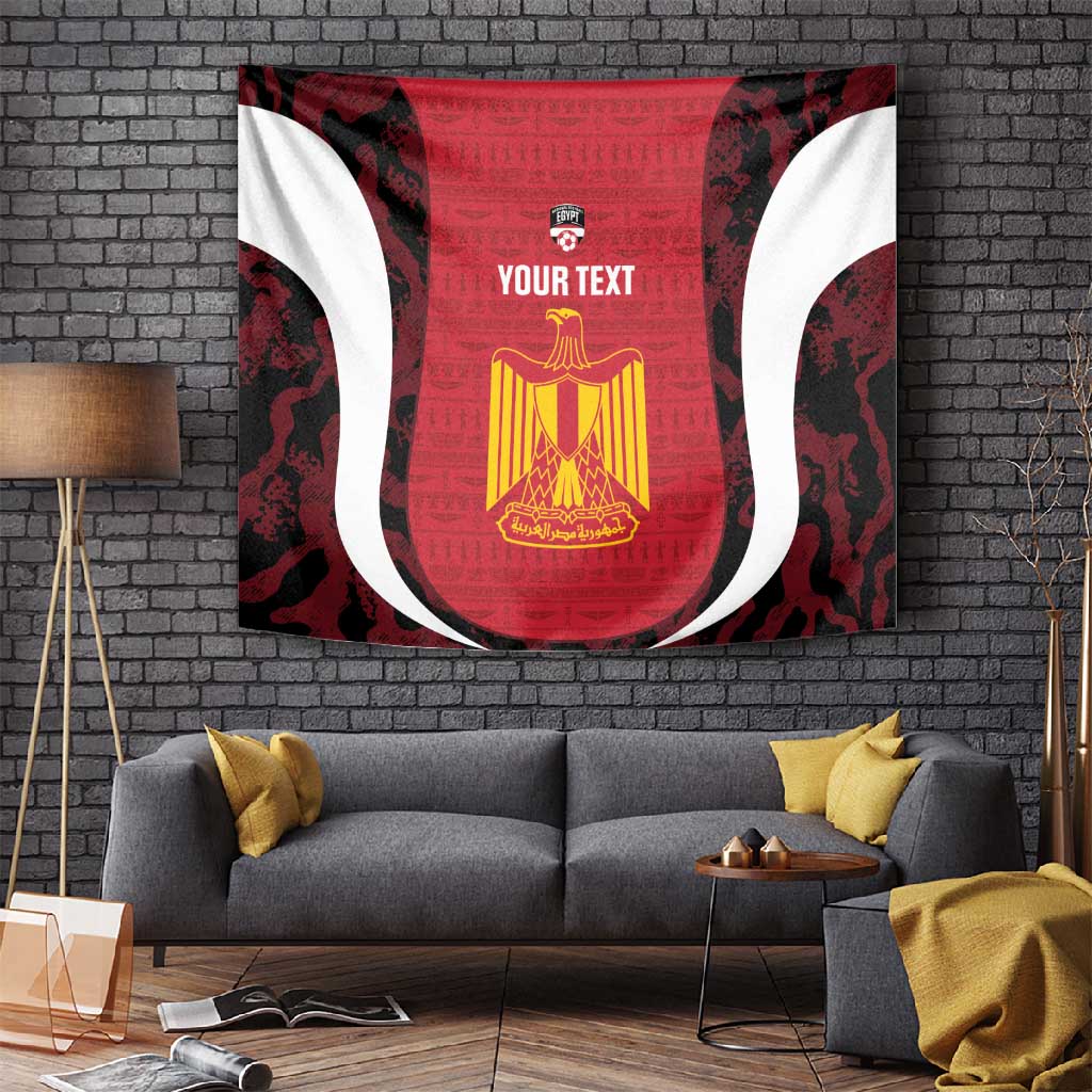 Custom Egypt Football Tapestry 2026 Go Pharaohs Ancient Egyptian Pattern - Wonder Print Shop