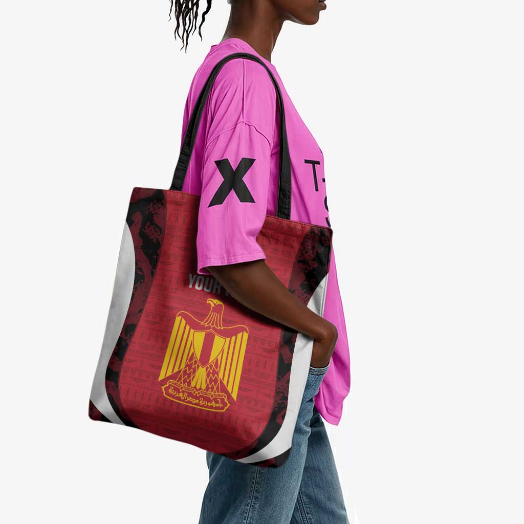 Custom Egypt Football Tote Bag 2026 Go Pharaohs Ancient Egyptian Pattern - Wonder Print Shop