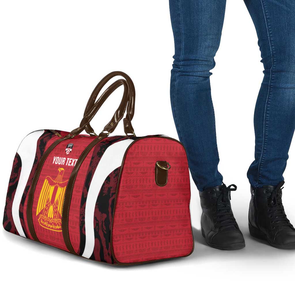 Custom Egypt Football Travel Bag 2026 Go Pharaohs Ancient Egyptian Pattern - Wonder Print Shop