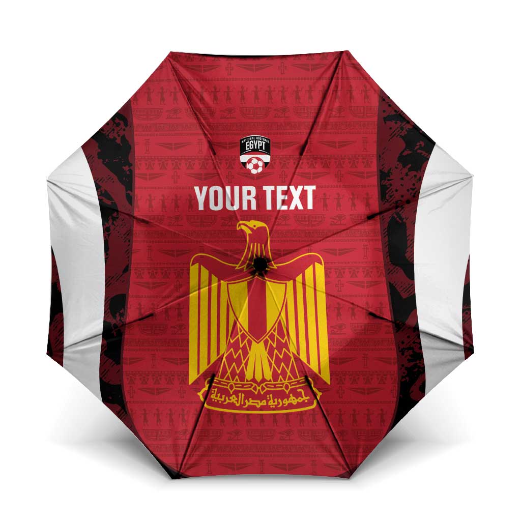 Custom Egypt Football Umbrella 2026 Go Pharaohs Ancient Egyptian Pattern - Wonder Print Shop