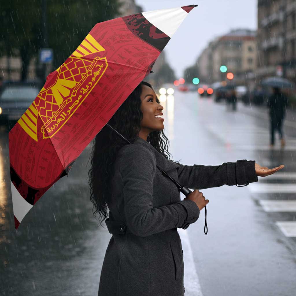 Custom Egypt Football Umbrella 2026 Go Pharaohs Ancient Egyptian Pattern - Wonder Print Shop