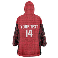 Custom Egypt Football Wearable Blanket Hoodie 2026 Go Pharaohs Ancient Egyptian Pattern - Wonder Print Shop