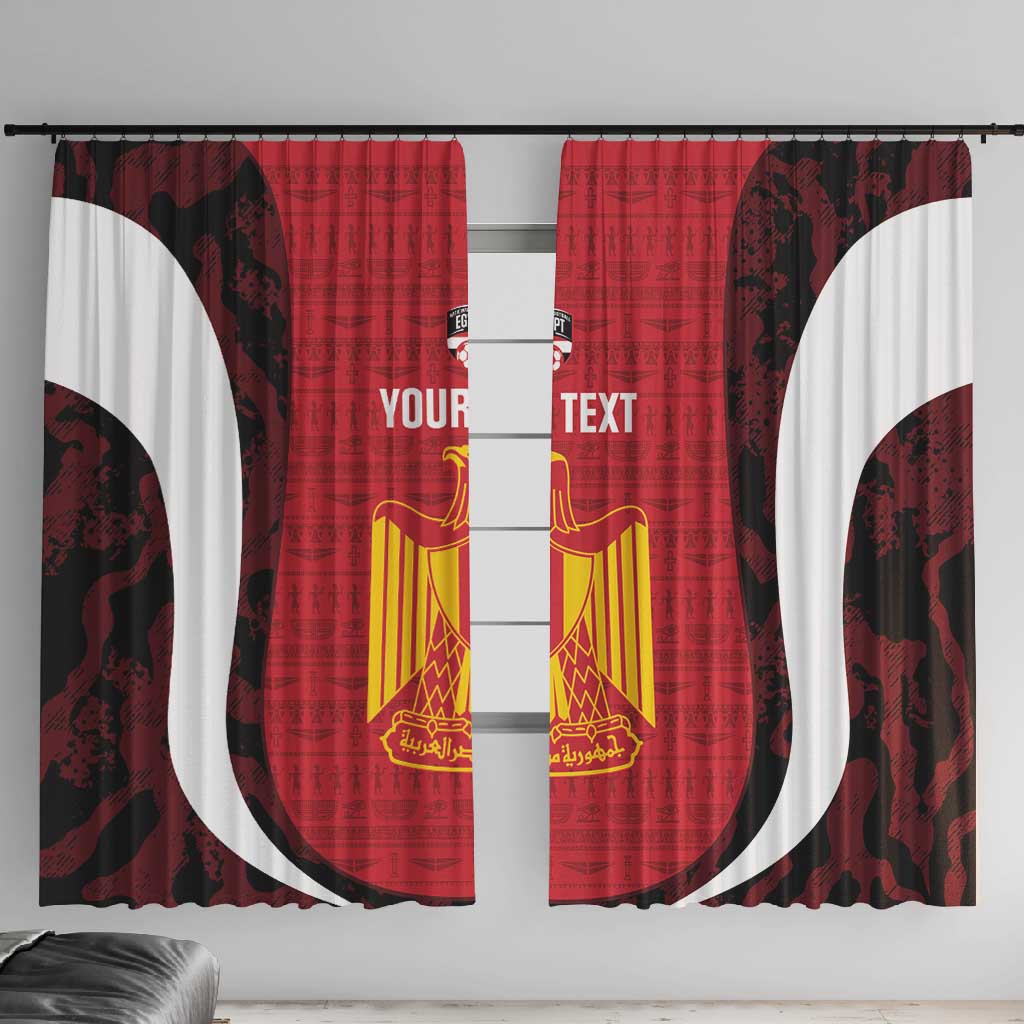 Custom Egypt Football Window Curtain 2026 Go Pharaohs Ancient Egyptian Pattern - Wonder Print Shop