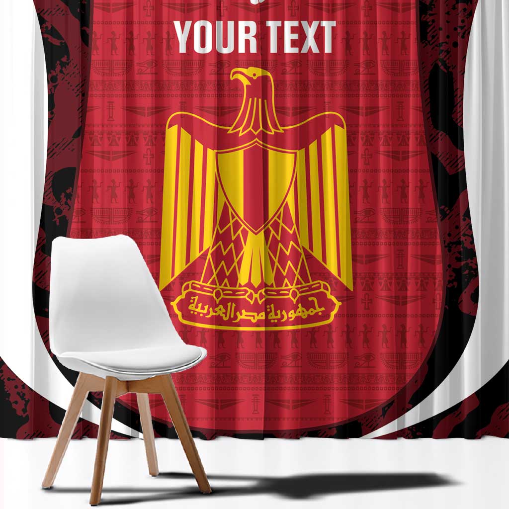 Custom Egypt Football Window Curtain 2026 Go Pharaohs Ancient Egyptian Pattern - Wonder Print Shop