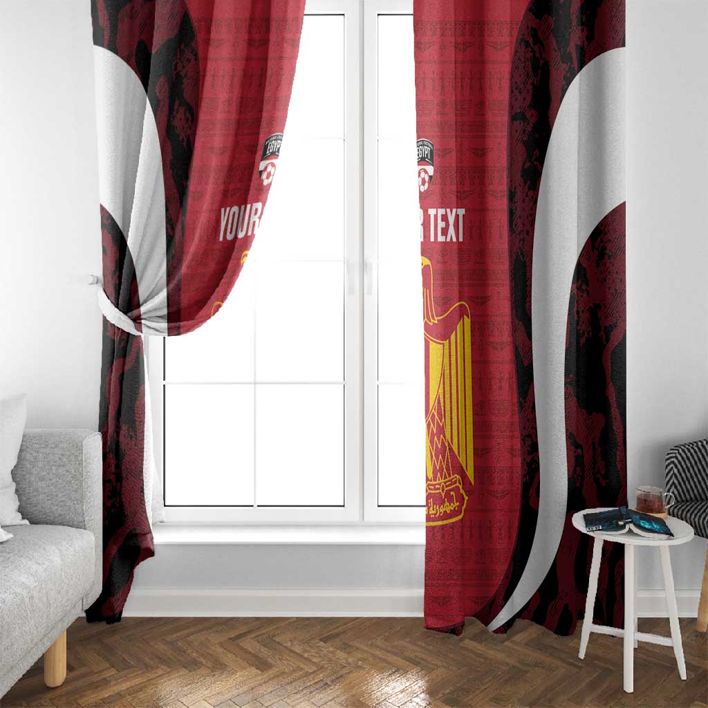 Custom Egypt Football Window Curtain 2026 Go Pharaohs Ancient Egyptian Pattern - Wonder Print Shop