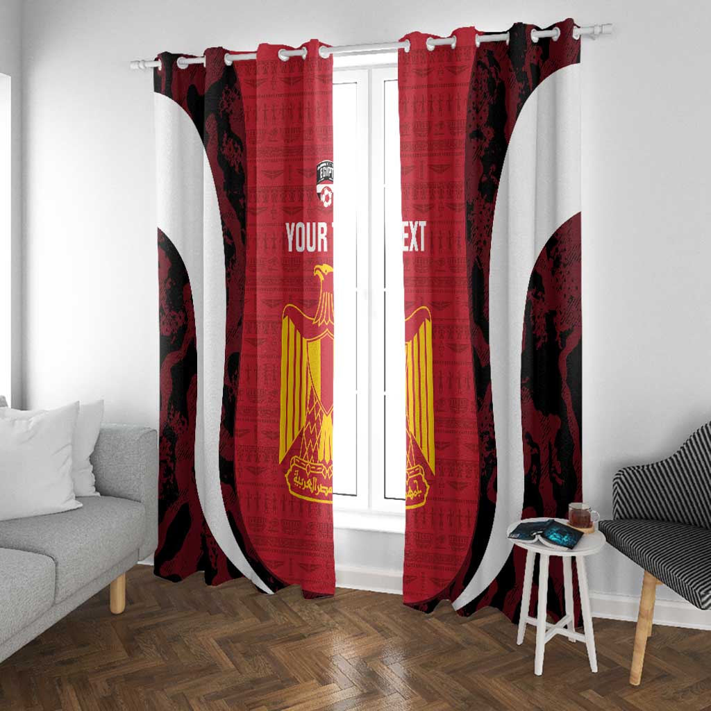 Custom Egypt Football Window Curtain 2026 Go Pharaohs Ancient Egyptian Pattern - Wonder Print Shop