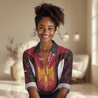 Custom Egypt Football Women Casual Shirt 2026 Go Pharaohs Ancient Egyptian Pattern - Wonder Print Shop