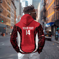 Custom Egypt Football Zip Hoodie 2026 Go Pharaohs Ancient Egyptian Pattern - Wonder Print Shop