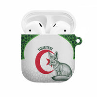 Custom Algeria Football AirPods Case 2026 Go Greens Fennec With Islamic Pattern - Wonder Print Shop