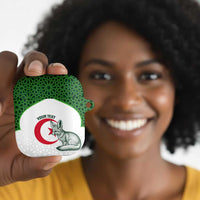 Custom Algeria Football AirPods Case 2026 Go Greens Fennec With Islamic Pattern - Wonder Print Shop