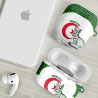 Custom Algeria Football AirPods Case 2026 Go Greens Fennec With Islamic Pattern - Wonder Print Shop