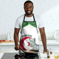 Custom Algeria Football Apron 2026 Go Greens Fennec With Islamic Pattern - Wonder Print Shop