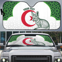 Custom Algeria Football Auto Sun Shade 2026 Go Greens Fennec With Islamic Pattern - Wonder Print Shop