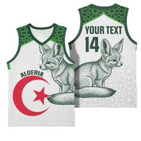 Custom Algeria Football Basketball Jersey 2026 Go Greens Fennec With Islamic Pattern - Wonder Print Shop