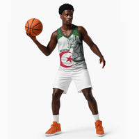 Custom Algeria Football Basketball Jersey 2026 Go Greens Fennec With Islamic Pattern - Wonder Print Shop