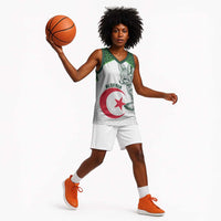 Custom Algeria Football Basketball Jersey 2026 Go Greens Fennec With Islamic Pattern - Wonder Print Shop