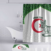 Custom Algeria Football Bathroom Set 2026 Go Greens Fennec With Islamic Pattern - Wonder Print Shop