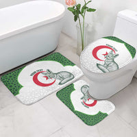 Custom Algeria Football Bathroom Set 2026 Go Greens Fennec With Islamic Pattern - Wonder Print Shop