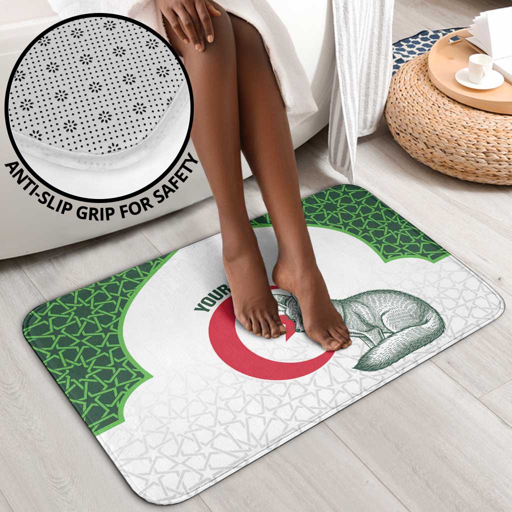 Custom Algeria Football Bathroom Set 2026 Go Greens Fennec With Islamic Pattern - Wonder Print Shop