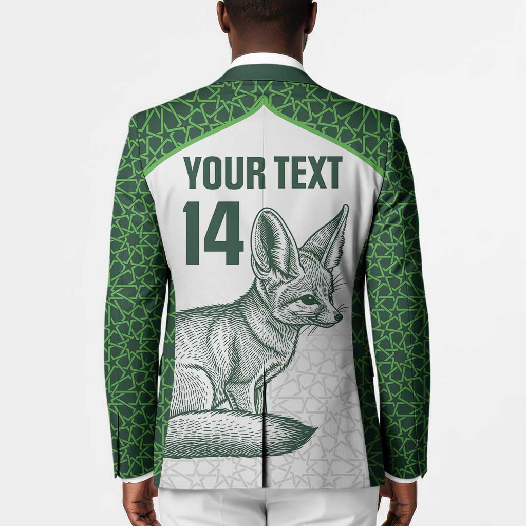 Custom Algeria Football Blazer 2026 Go Greens Fennec With Islamic Pattern - Wonder Print Shop