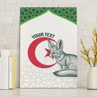 Custom Algeria Football Canvas Wall Art 2026 Go Greens Fennec With Islamic Pattern - Wonder Print Shop
