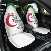 Custom Algeria Football Car Seat Cover 2026 Go Greens Fennec With Islamic Pattern - Wonder Print Shop