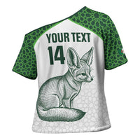 Custom Algeria Football Cross Shoulder Shirt 2026 Go Greens Fennec With Islamic Pattern - Wonder Print Shop