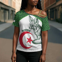 Custom Algeria Football Cross Shoulder Shirt 2026 Go Greens Fennec With Islamic Pattern - Wonder Print Shop