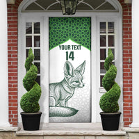 Custom Algeria Football Door Cover 2026 Go Greens Fennec With Islamic Pattern - Wonder Print Shop