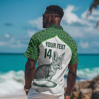 Custom Algeria Football Hawaiian Shirt 2026 Go Greens Fennec With Islamic Pattern LT14