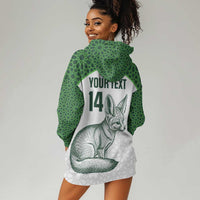 Custom Algeria Football Hoodie Dress 2026 Go Greens Fennec With Islamic Pattern - Wonder Print Shop