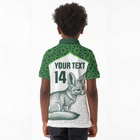 Custom Algeria Football Kid Polo Shirt 2026 Go Greens Fennec With Islamic Pattern LT14