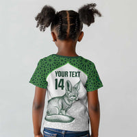 Custom Algeria Football Kid T shirt 2026 Go Greens Fennec With Islamic Pattern LT14