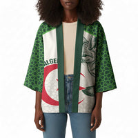 Custom Algeria Football Kimono 2026 Go Greens Fennec With Islamic Pattern - Wonder Print Shop