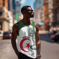 Custom Algeria Football Men Tank Top 2026 Go Greens Fennec With Islamic Pattern - Wonder Print Shop