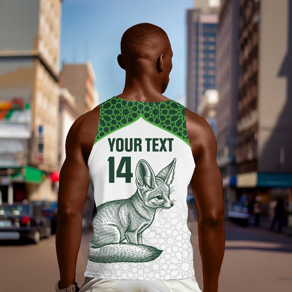Custom Algeria Football Men Tank Top 2026 Go Greens Fennec With Islamic Pattern - Wonder Print Shop