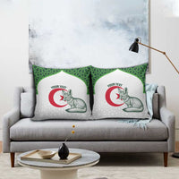 Custom Algeria Football Pillow Cover 2026 Go Greens Fennec With Islamic Pattern - Wonder Print Shop