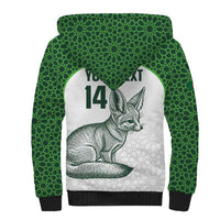 Custom Algeria Football Sherpa Hoodie 2026 Go Greens Fennec With Islamic Pattern - Wonder Print Shop
