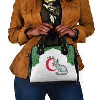 Custom Algeria Football Shoulder Handbag 2026 Go Greens Fennec With Islamic Pattern - Wonder Print Shop